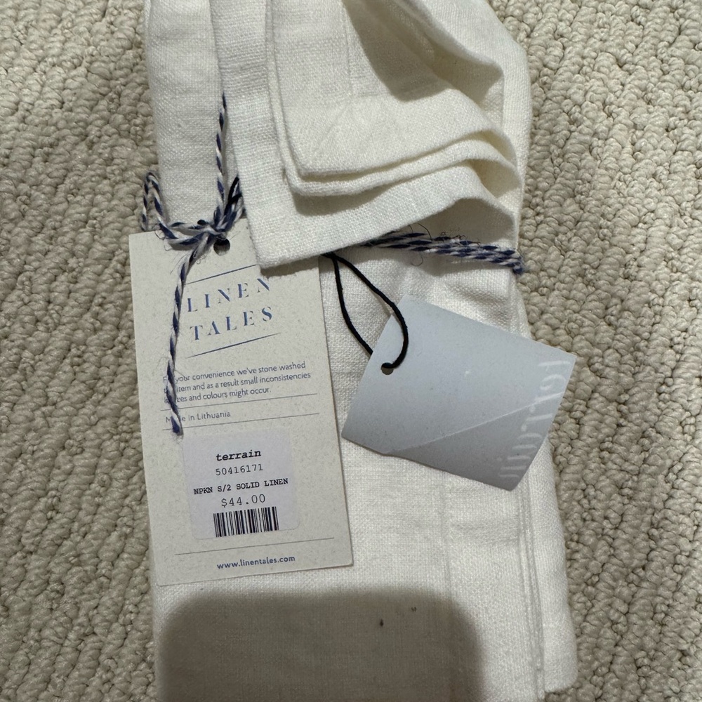 Linen Tales White Linen Napkins